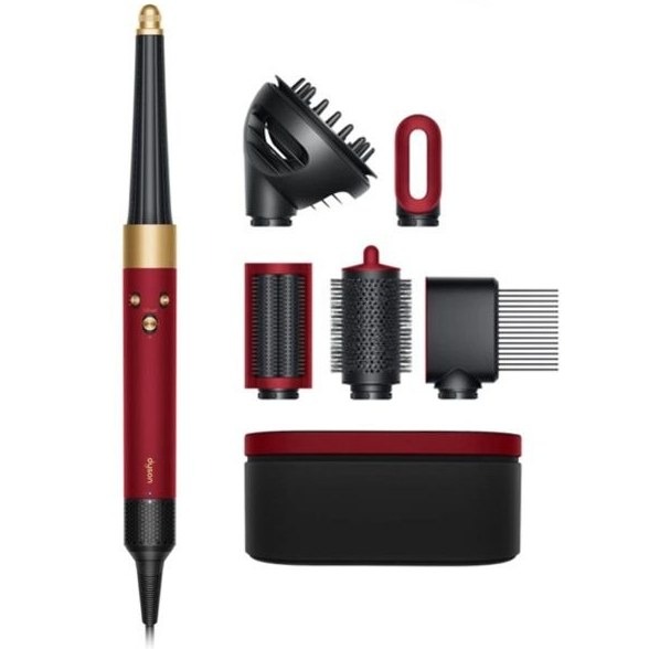 سشوار برس دار حالت دهنده دایسون مدل Airwrap HS08 Red Velvet Gold 